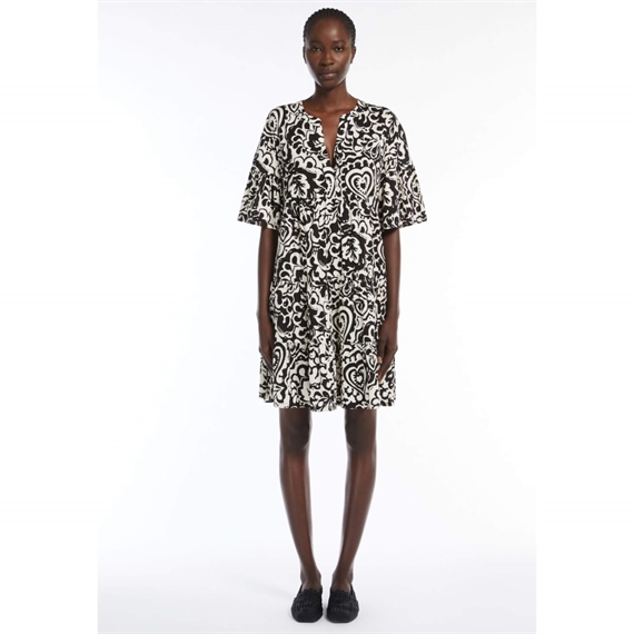 Weekend Max Mara Ely Kjole, Black Batik Print 